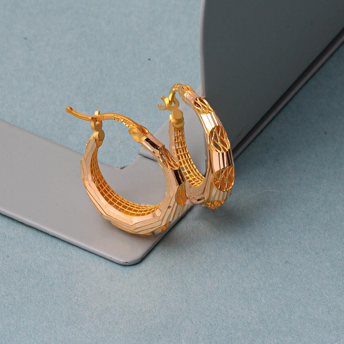 22K Yellow Gold Galaxy Earrings