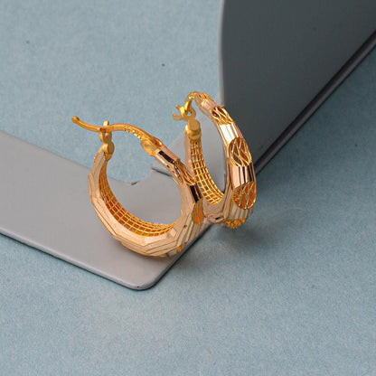 22K Yellow Gold Galaxy Earrings