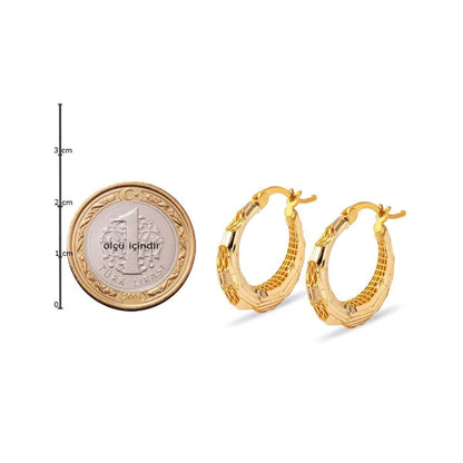 22K Yellow Gold Galaxy Earrings