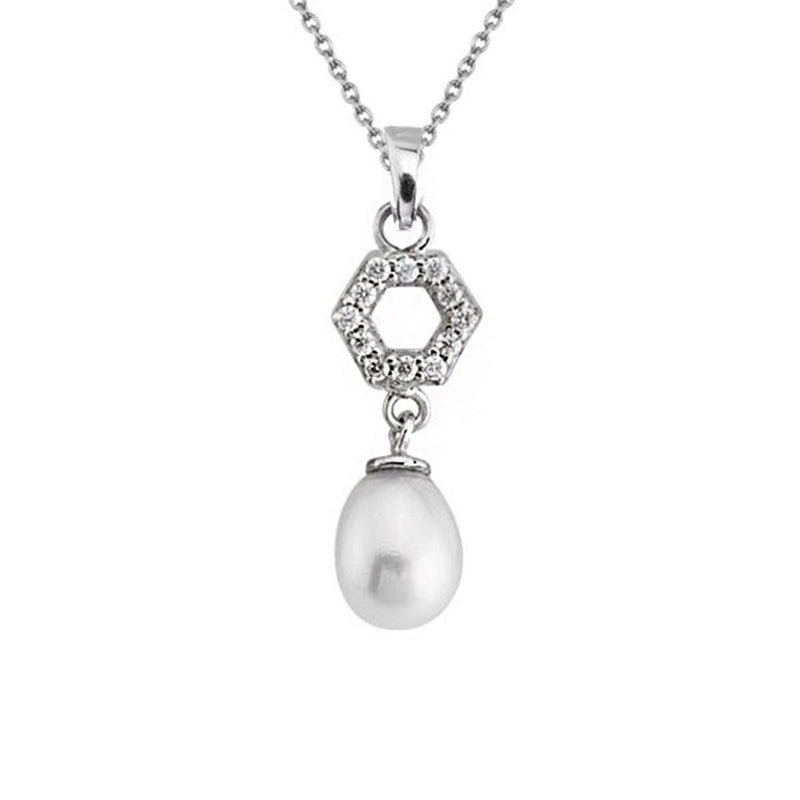 14K White Gold Gela Pearl Necklace