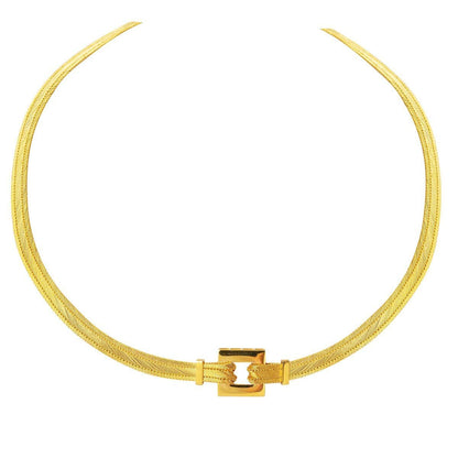 22K Yellow Gold Bridal Trabzon Mesh Collar Necklace