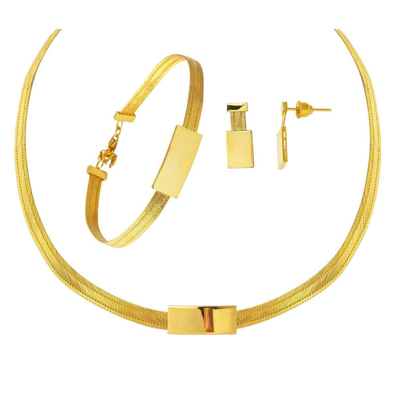 22K Yellow Gold Bridal Trabzon Mesh Jewelry Set