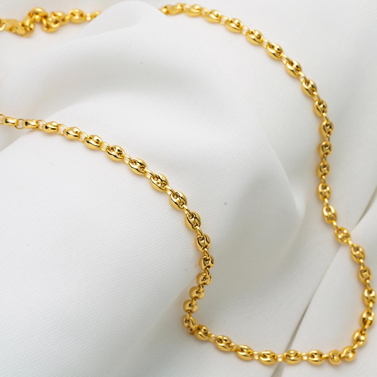 14K Yellow Gold Mariner Knot Chain 50cm