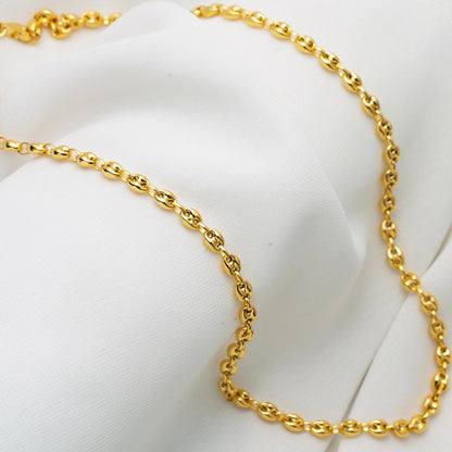 14K Yellow Gold Mariner Knot Chain 50cm