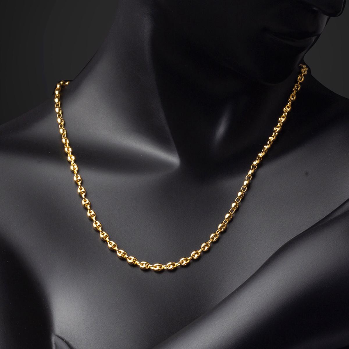 14K Yellow Gold Mariner Knot Chain 50cm