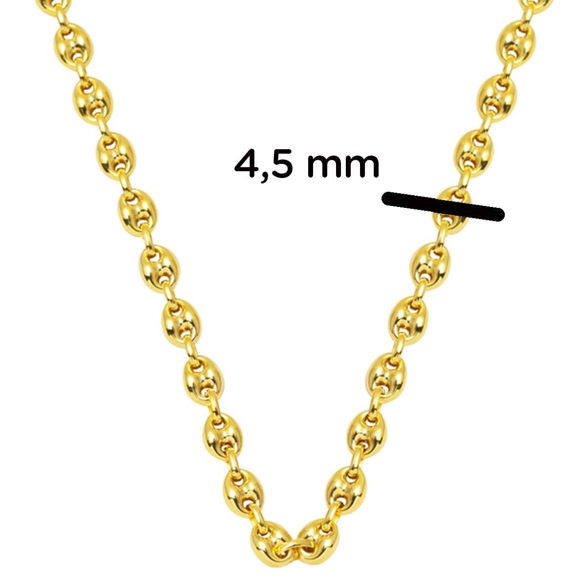 14K Yellow Gold Mariner Knot Chain 50cm