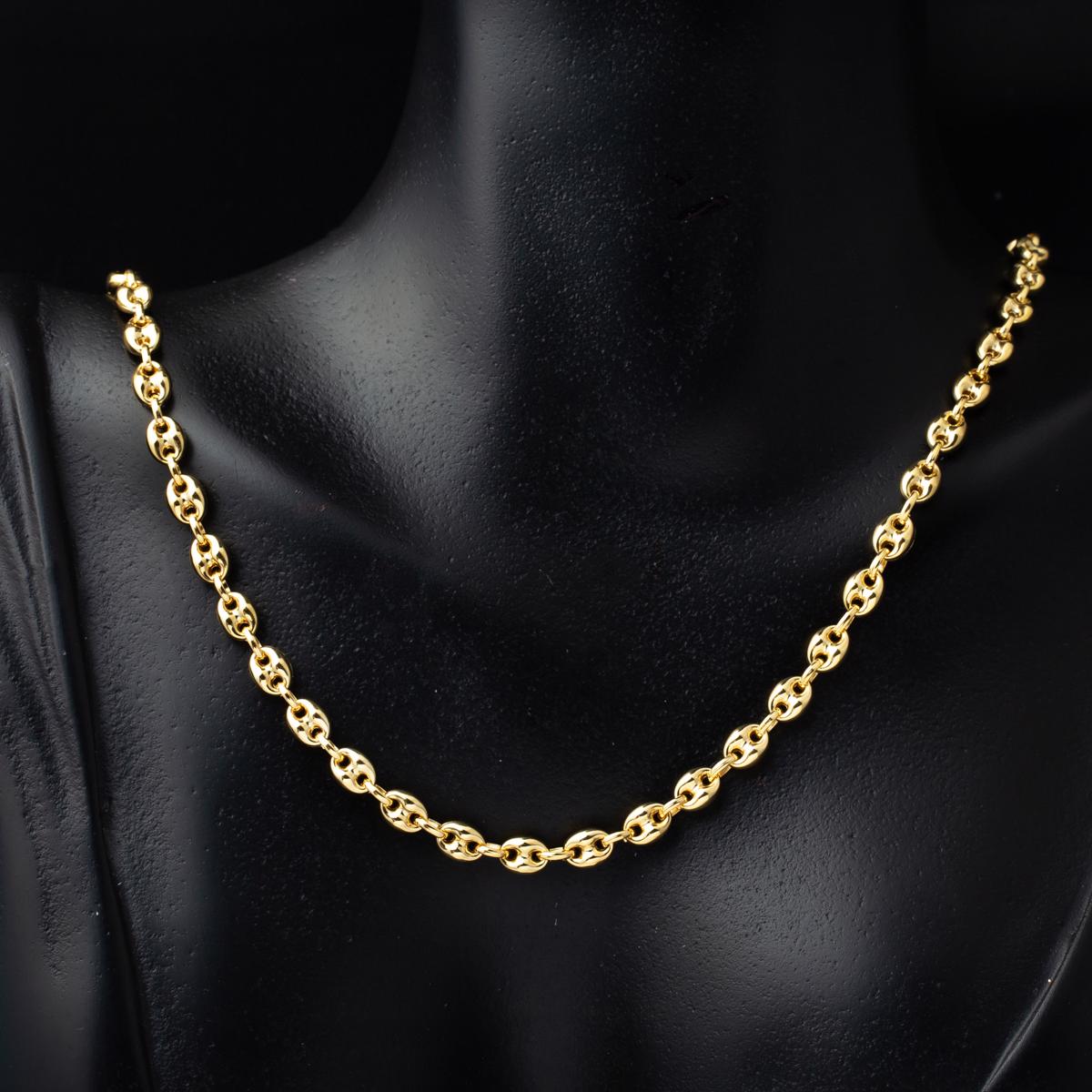 14K Yellow Gold Mariner Knot Chain 50cm