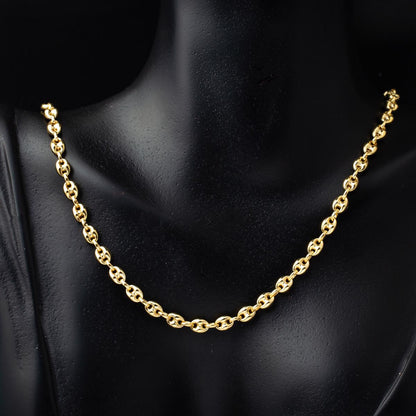 14K Yellow Gold Mariner Knot Chain 50cm
