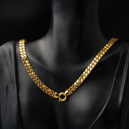14K Yellow Gold Mariner Knot Sequin Chain