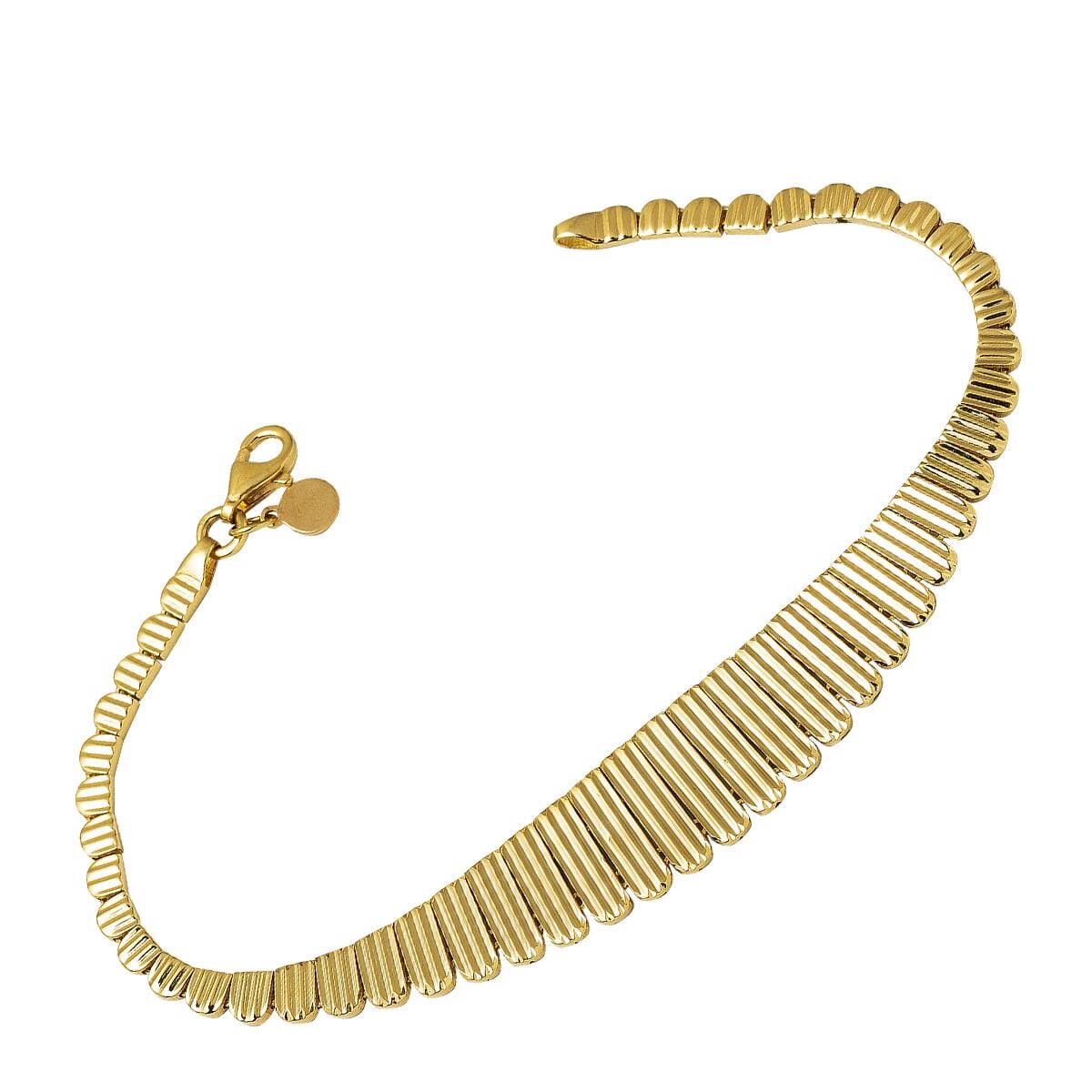 14K Yellow Gold Collar Necklace and Bracelet 2-Piece Set