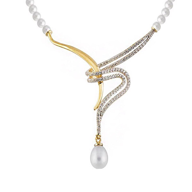 14K Yellow Gold Gia Bridal Pearl Jewelry Set