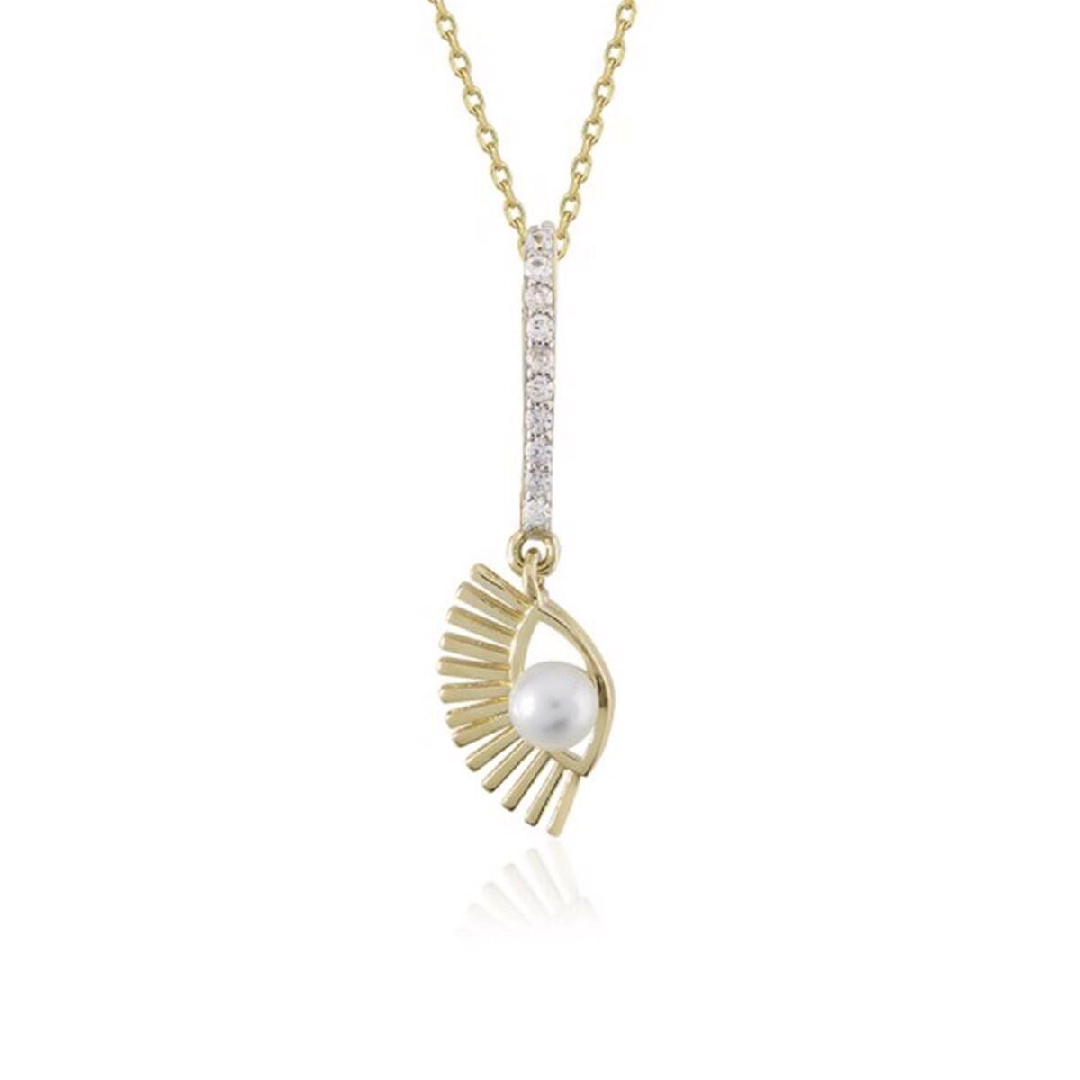 14K Yellow Gold Gioia Eye Pearl Set