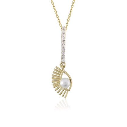14K Yellow Gold Gioia Eye Pearl Set