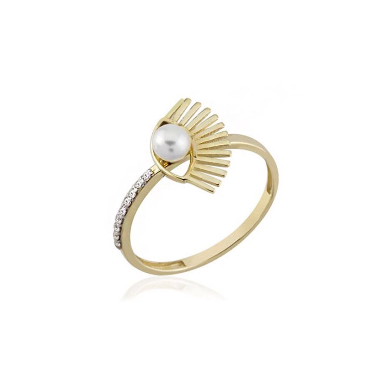 14K Yellow Gold Gioia Eye Pearl Set