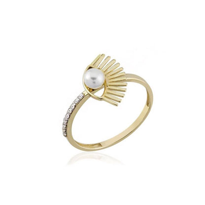 14K Yellow Gold Gioia Eye Pearl Set