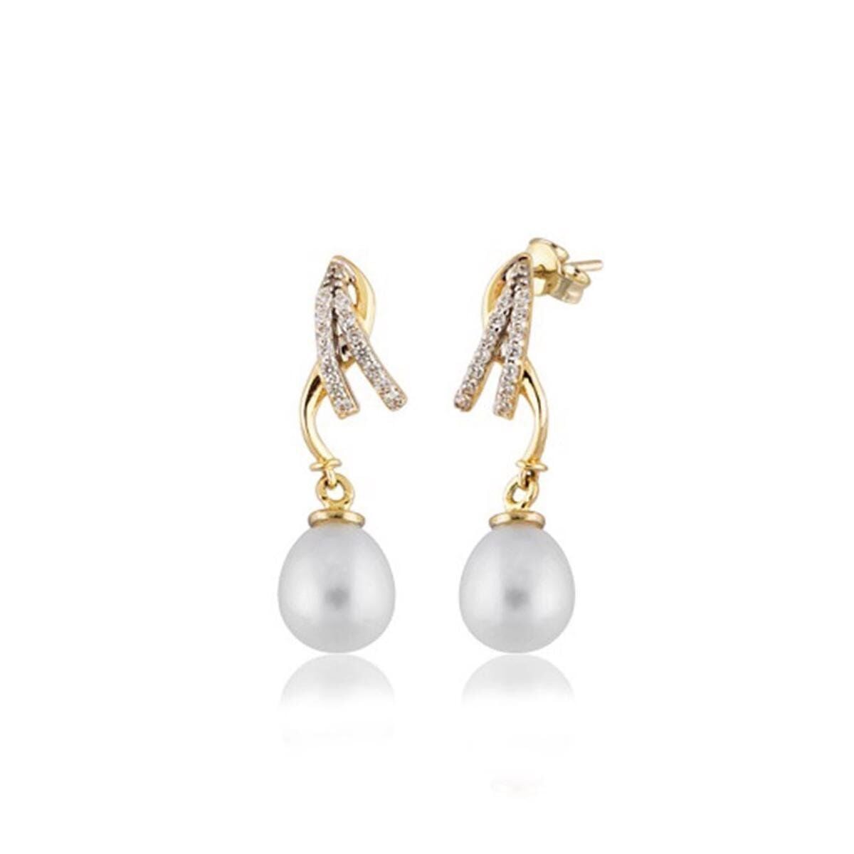 14K Yellow Gold Giulia Pearl Bridal Jewelry Set