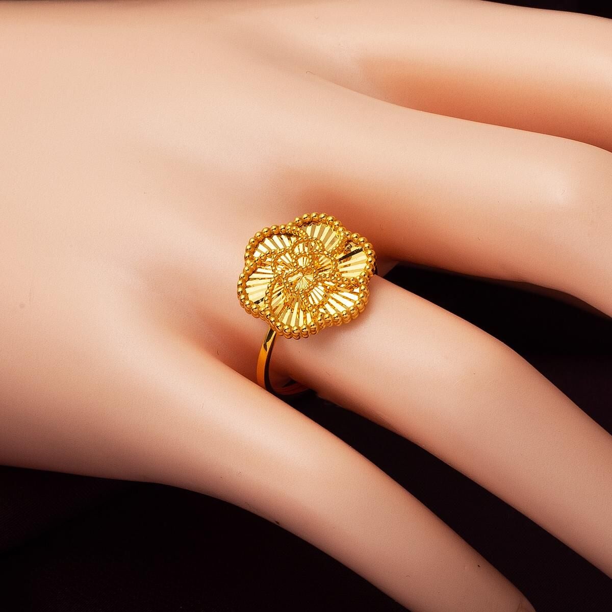 22K Yellow Gold Rose Bud Ring
