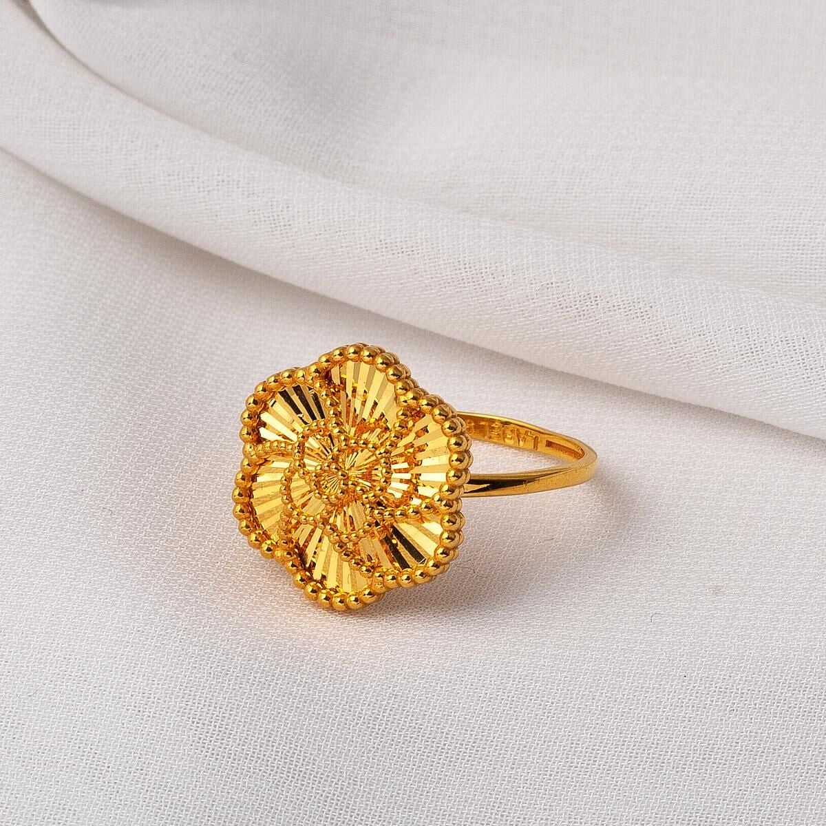 22K Yellow Gold Rose Bud Ring