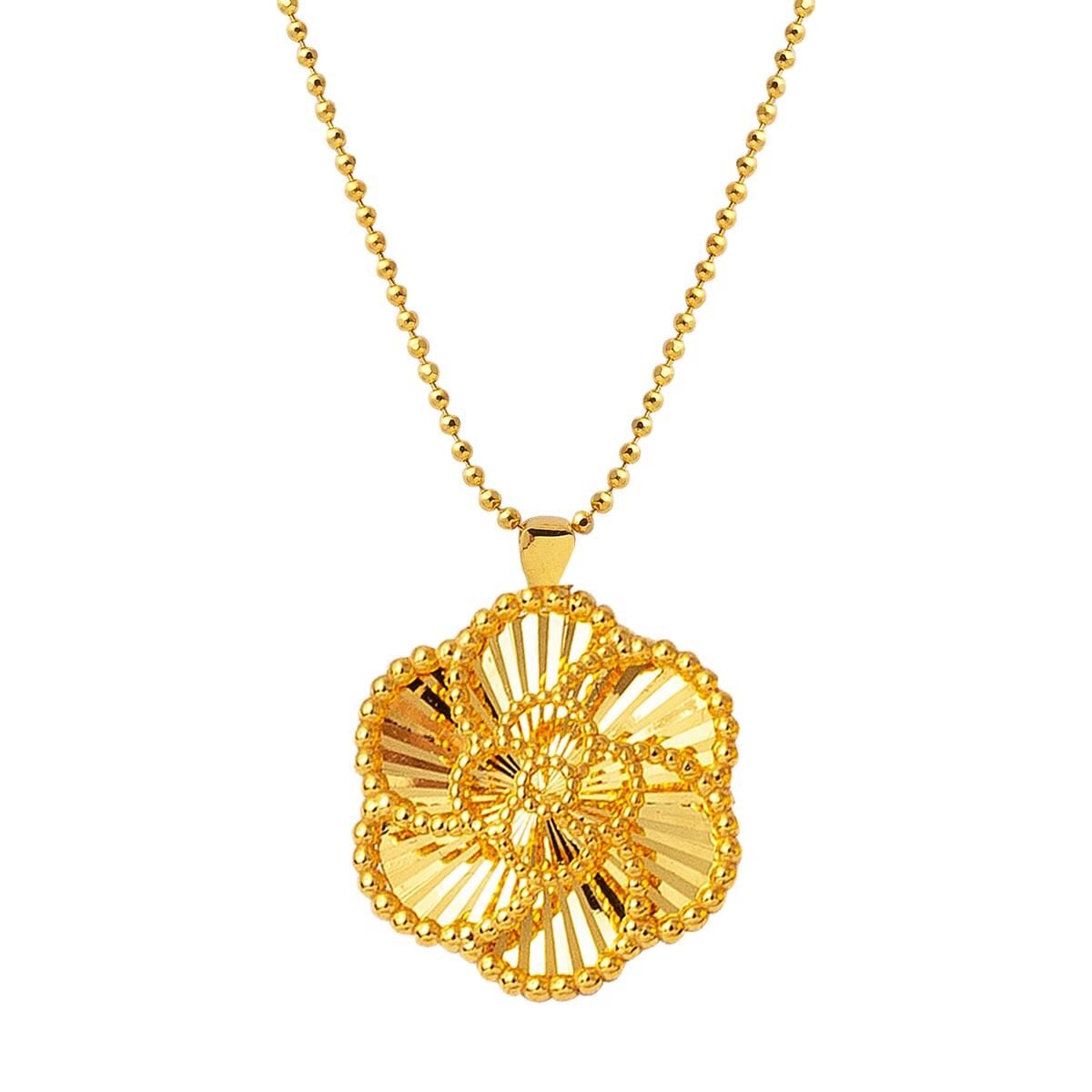 22K Yellow Gold Rose Bud Double Set