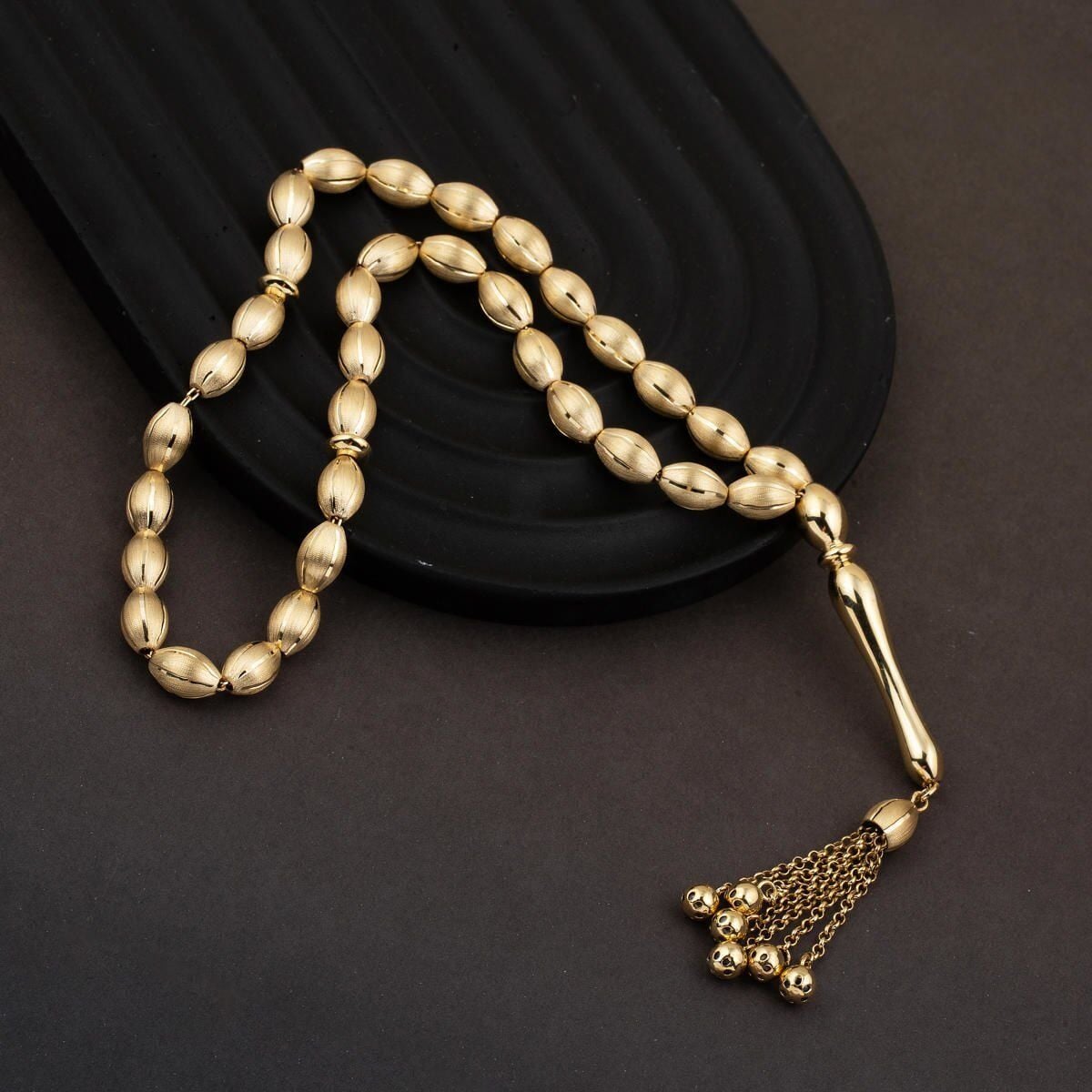 14K Yellow Gold Rose Prayer Beads