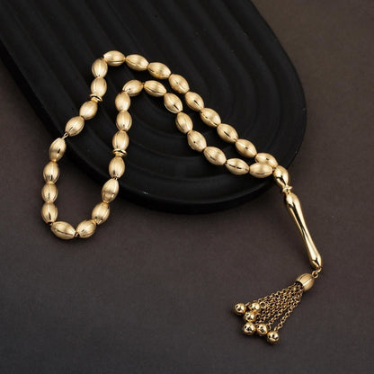 14K Yellow Gold Rose Prayer Beads