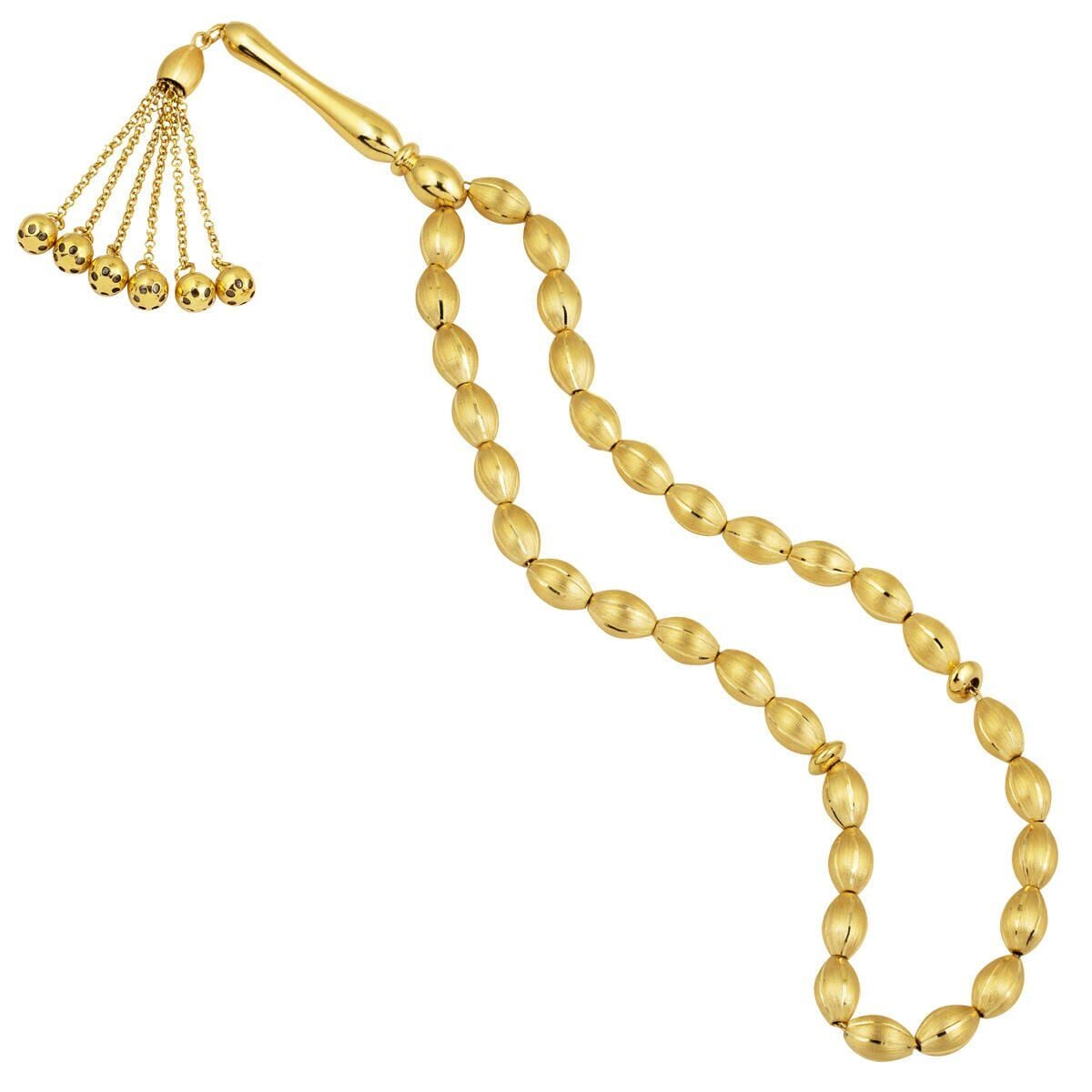 14K Yellow Gold Rose Prayer Beads