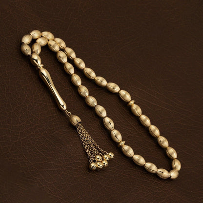 14K Yellow Gold Rose Prayer Beads