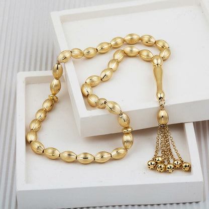 14K Yellow Gold Rose Prayer Beads