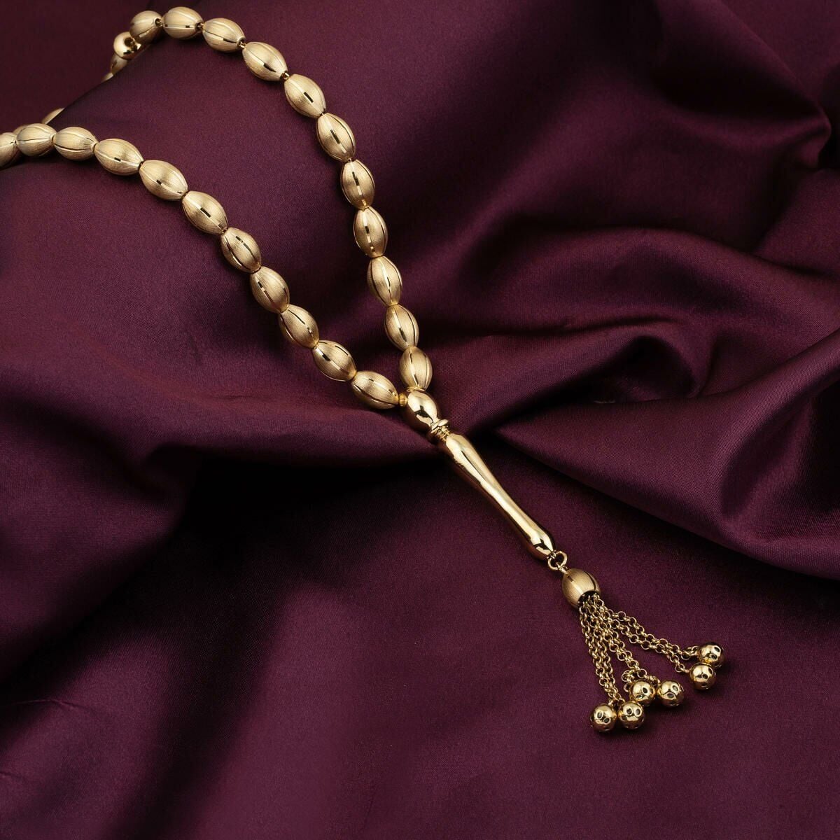 14K Yellow Gold Rose Prayer Beads
