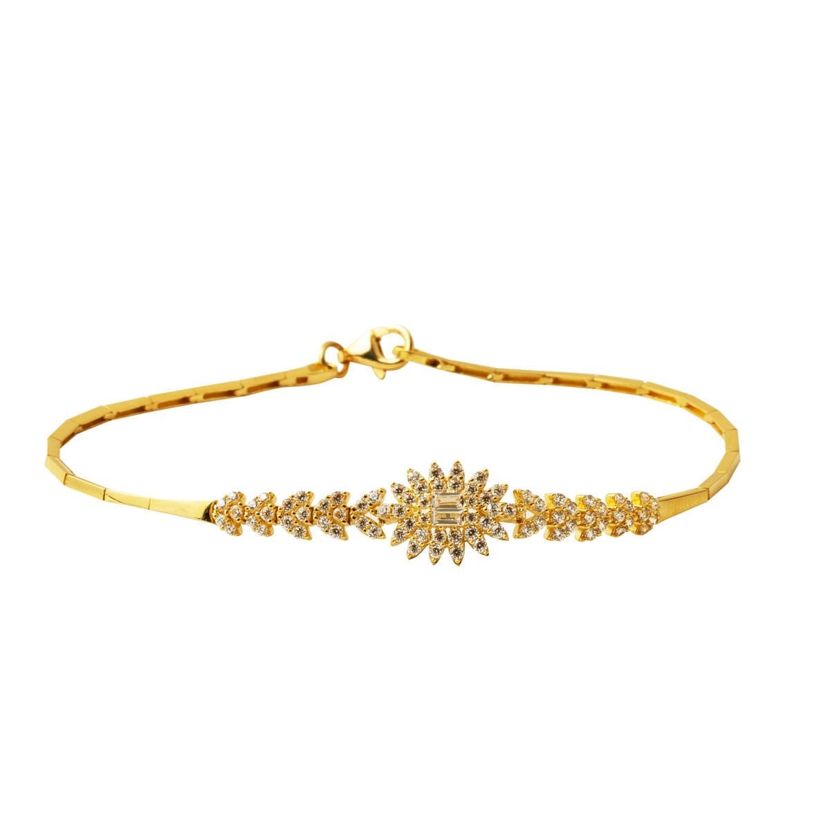 14K Yellow Gold Sun Baguette Cubic Zirconia Set