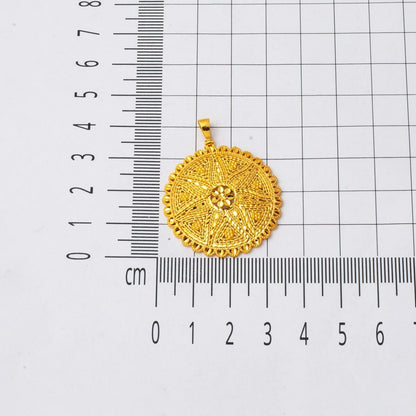 22K Yellow Gold Sun Sparkle Pendant