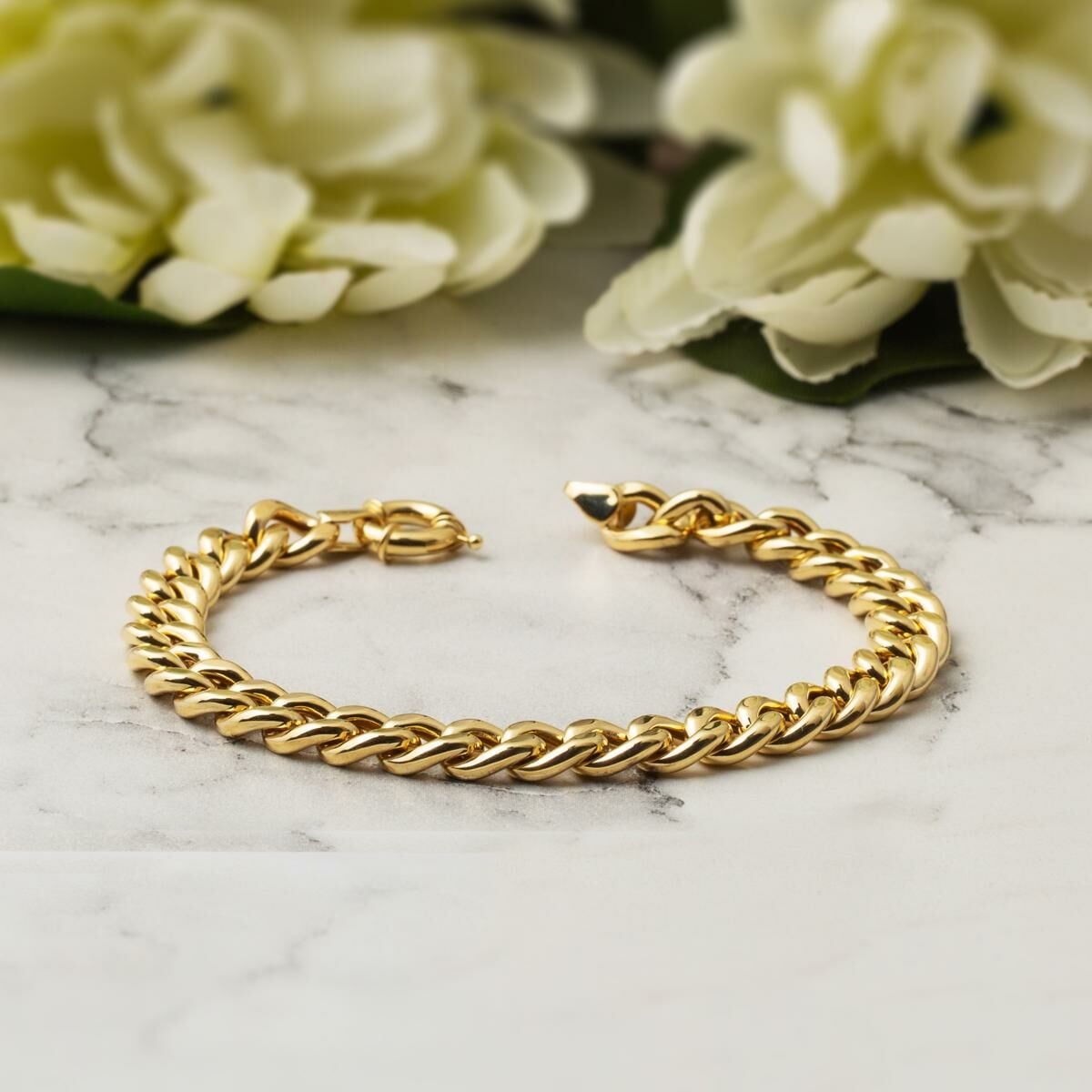 14K Yellow Gold Curb Bracelet (11.98 g)