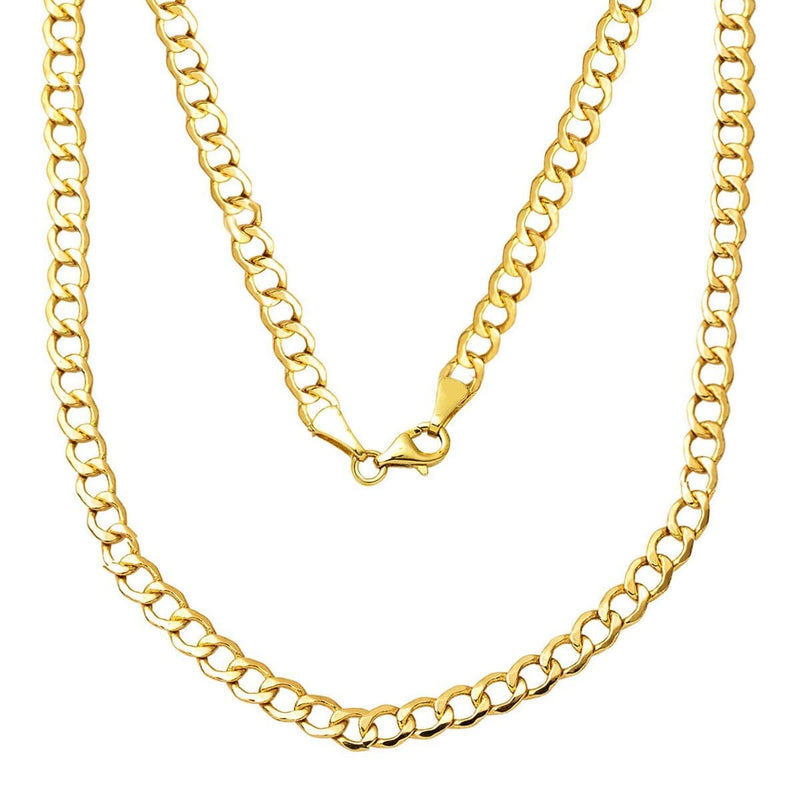 14K Yellow Gold Curb Chain 60 cm