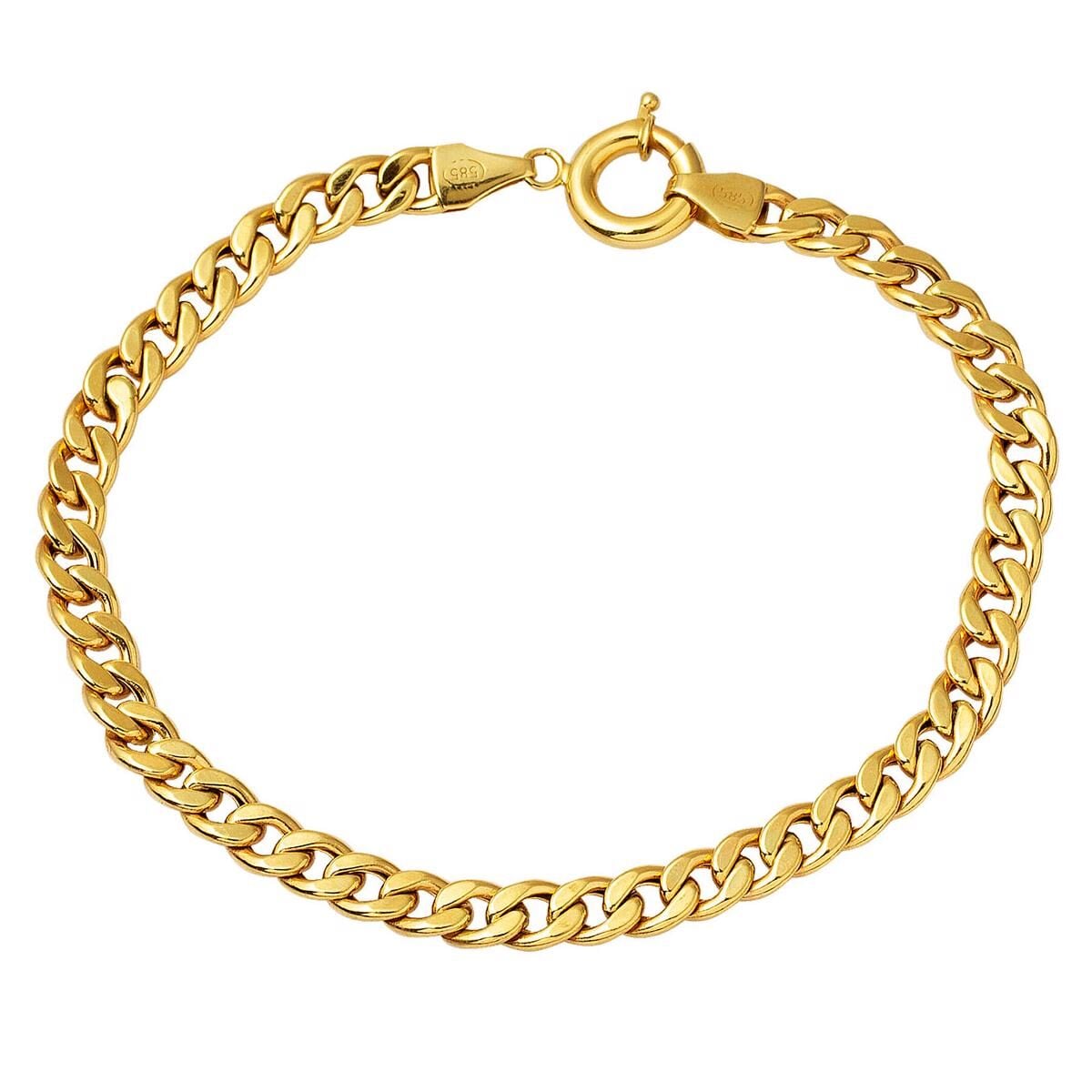 14K Yellow Gold Curb Chain Bracelet (5.11 g)