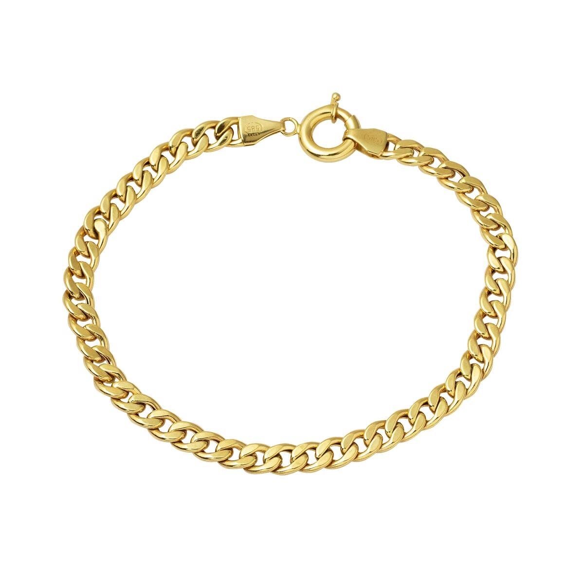 14K Yellow Gold Curb Chain Bracelet (5.11 g)