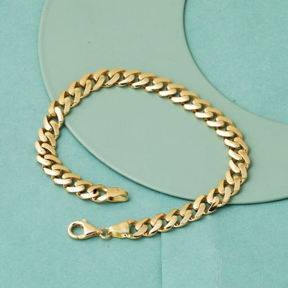 14K Yellow Gold Curb Chain Bracelet (8.3 g)