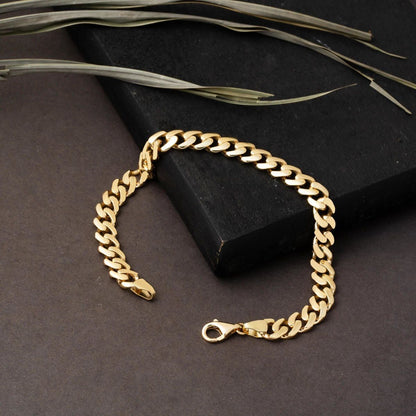 14K Yellow Gold Curb Chain Bracelet (8.3 g)
