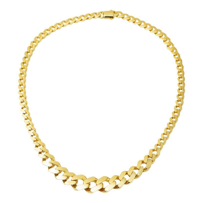 14K Yellow Gold Curb Chain Collar Necklace (23.17 g)