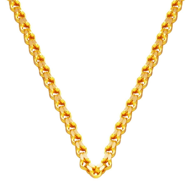14K Yellow Gold Guverse Chain 55 cm