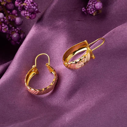 14K Yellow Gold Aleppo Weave Hoop Earrings