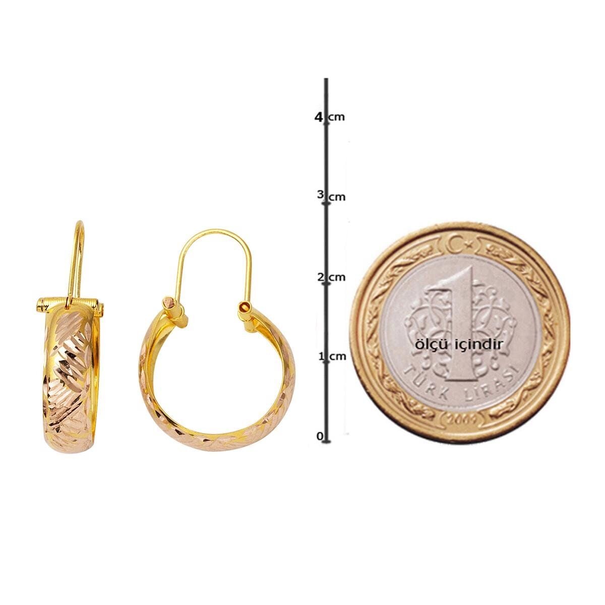 14K Yellow Gold Aleppo Weave Hoop Earrings