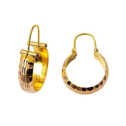 14K Yellow Gold Aleppo Weave Hoop Earrings (2.04 g)