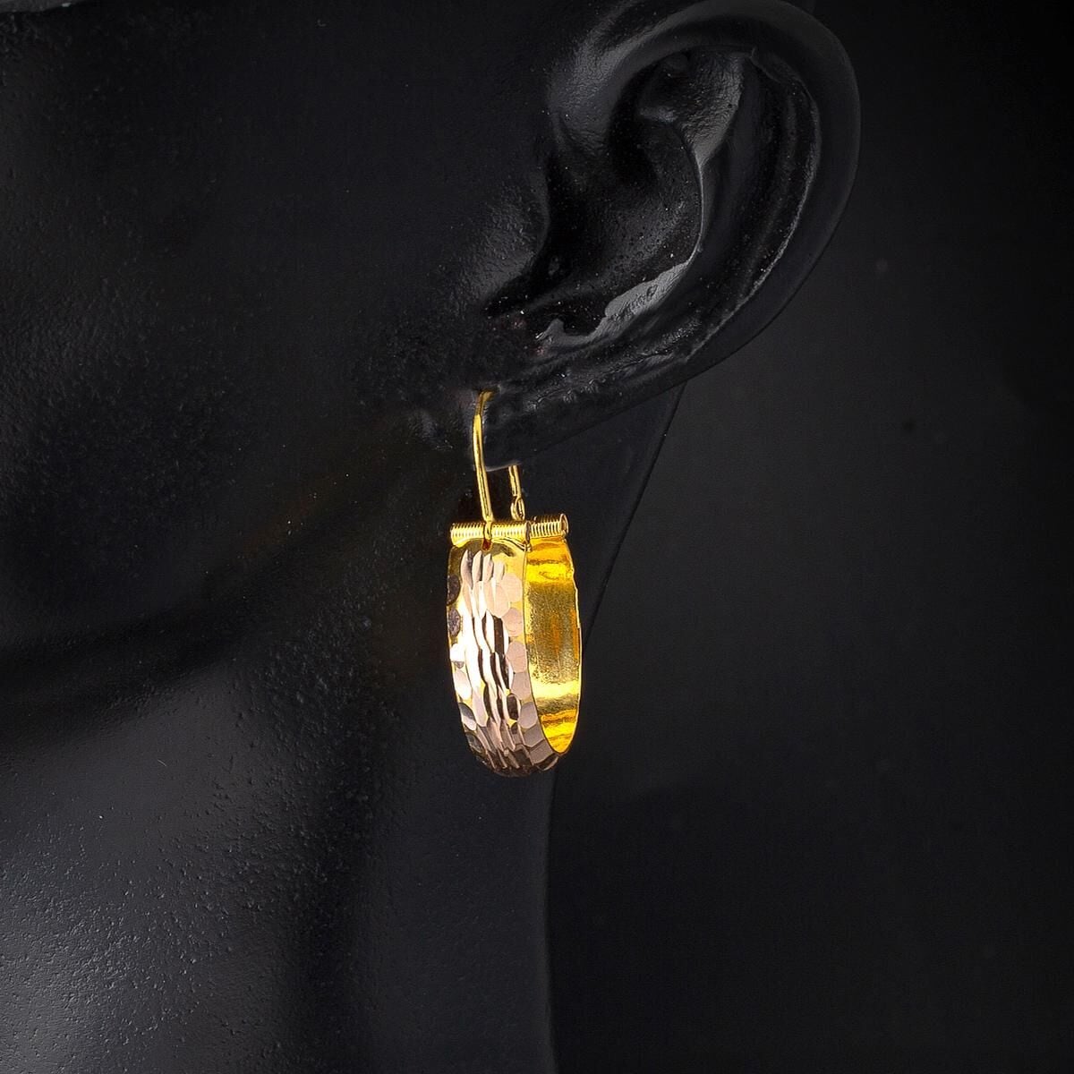 14K Yellow Gold Aleppo Weave Hoop Earrings (2.04 g)