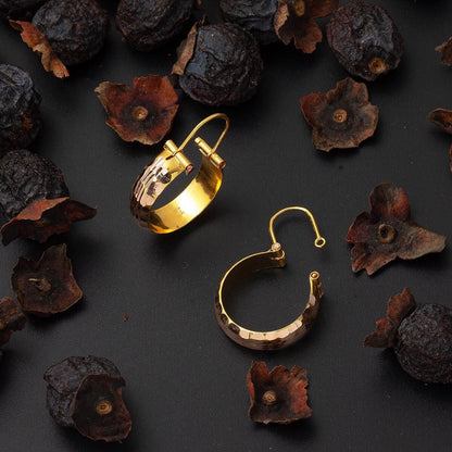 14K Yellow Gold Aleppo Weave Hoop Earrings (2.04 g)