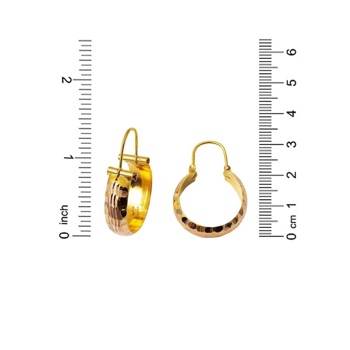 14K Yellow Gold Aleppo Weave Hoop Earrings (2.04 g)