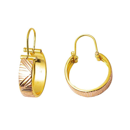 14K Yellow Gold Aleppo Weave Hoop Earrings (2.15 g)