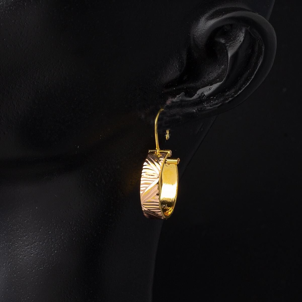 14K Yellow Gold Aleppo Weave Hoop Earrings (2.15 g)