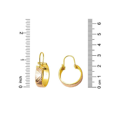 14K Yellow Gold Aleppo Weave Hoop Earrings (2.15 g)