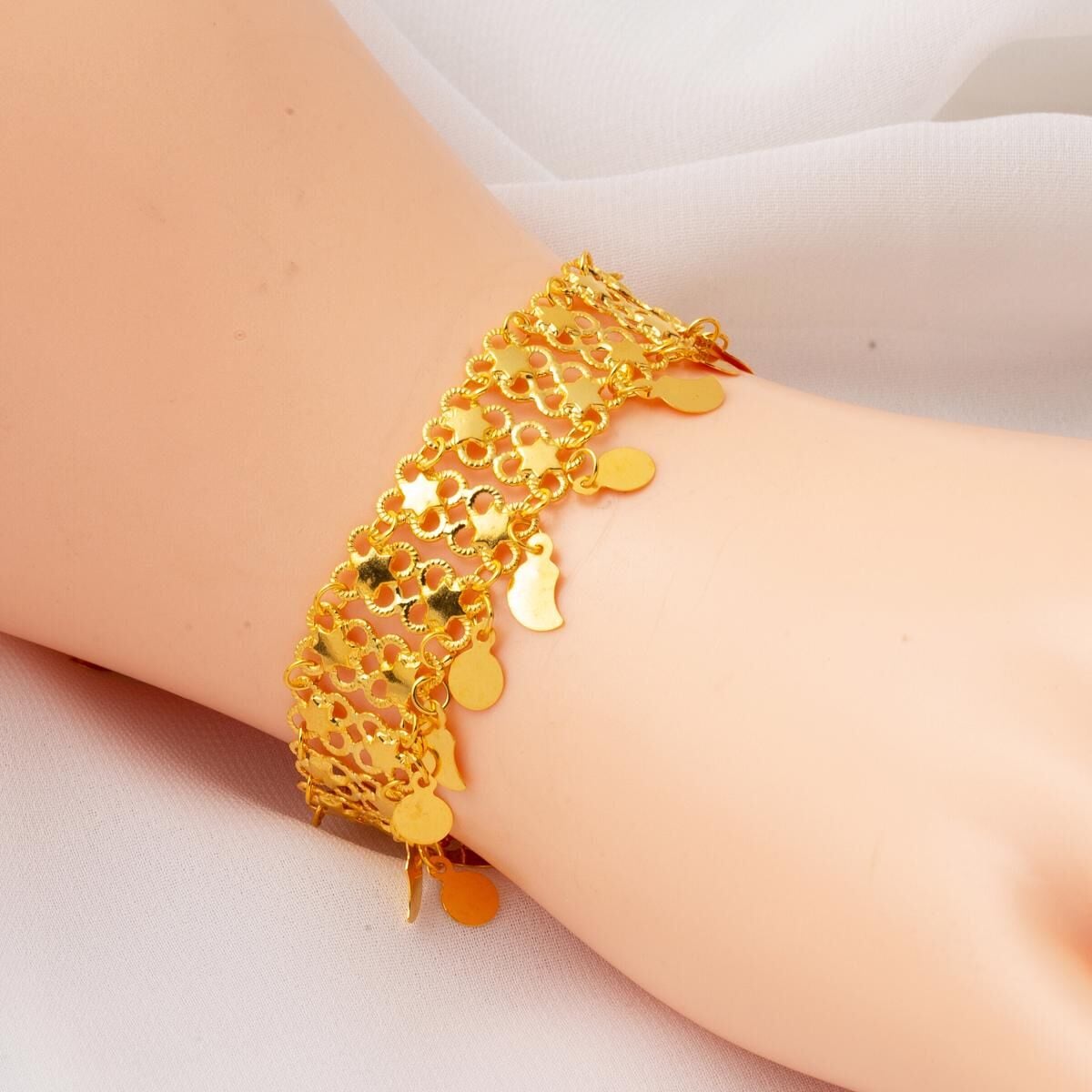 22K Yellow Gold Seed Bracelet
