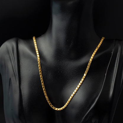 22K Yellow Gold Aleppo Weave Chain 55 cm
